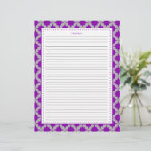 Extra Paarse Retro Star Recipages (Staand voorkant)