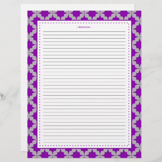 Extra Paarse Retro Star Recipages (Voorkant / Achterkant)