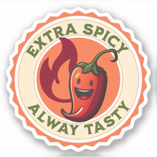 Extra pikant, altijd smerig rood pieper sticker (Voorkant)