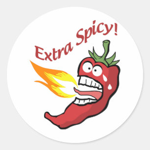 Extra pikante pepper ronde sticker