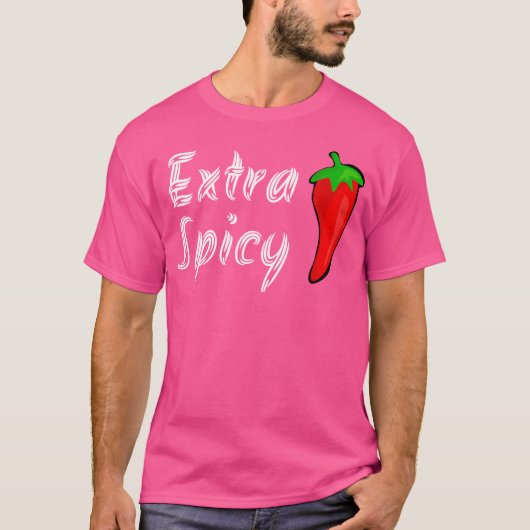 Extra pittig Shirt Hot Pepper Grappig Graphic T-sh (Voorkant)