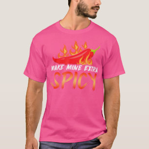 Extra pittige grappige chili rode peper voor foodi t-shirt