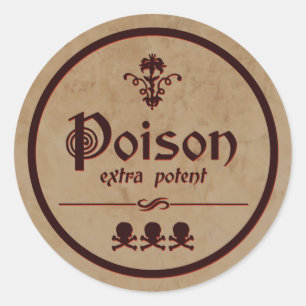 Extra potent gif   Halloween-label Ronde Sticker
