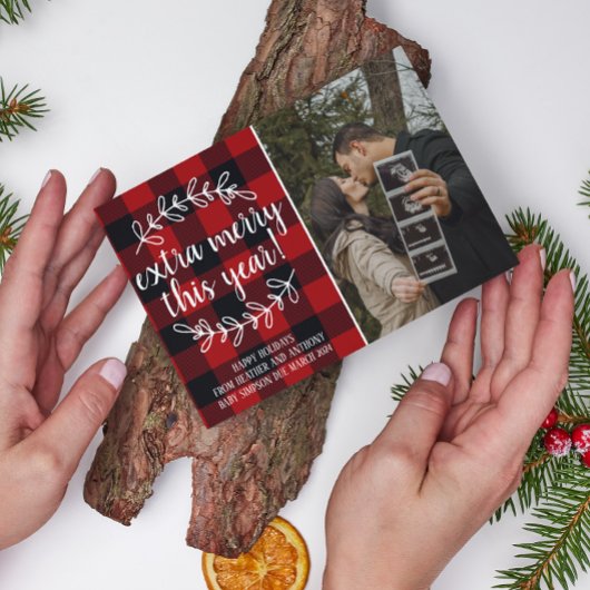 Extra Prettige Feestdagen Kerst Zwangerschap Foto Feestdagenkaart