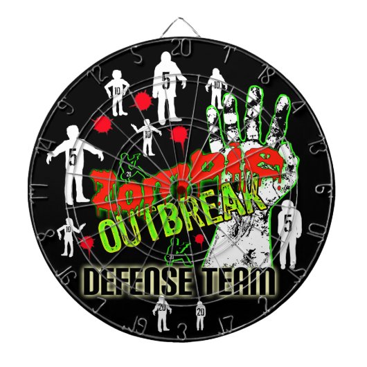 Extra punten Zombie Outbreak Defense Team DartBoar Dartbord (Voorkant)