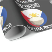 Extra rijst Filipijnen Fitness Humor Gewichtsophef Cadeaupapier (Rol Hoek)