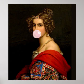 Extra roze bubbelgum diva poster