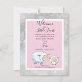 Extra roze, grijze lamp, babyvoeding kaart (Voorkant)