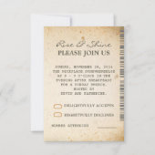 Extra RSVP-kaarten voor zondagbrunch-huwelijk Kaart (Voorkant)