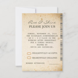 Extra RSVP-kaarten voor zondagbrunch-huwelijk Kaart