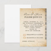 Extra RSVP-kaarten voor zondagbrunch-huwelijk Kaart (Voorkant / Achterkant)