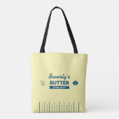 Extra Salty Funny Foodie Stick of Butter Yellow Tote Bag (Achterkant)