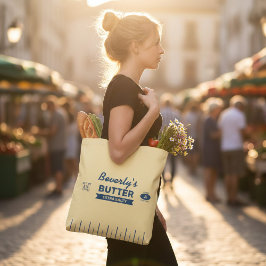 Extra Salty Funny Foodie Stick of Butter Yellow Tote Bag