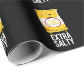 Extra Salty Funny Salty Snack Pun Dark BG Cadeaupapier (Rol Hoek)