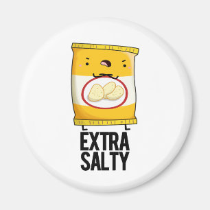 Extra Salty Funny Salty Snack Pun Magneet