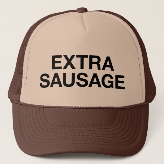 EXTRA SAUSAGE fun slogan trucker hat Trucker Pet (Voorkant)