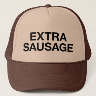 EXTRA SAUSAGE: leuke slogan vrachtwagenhoed Trucker Pet