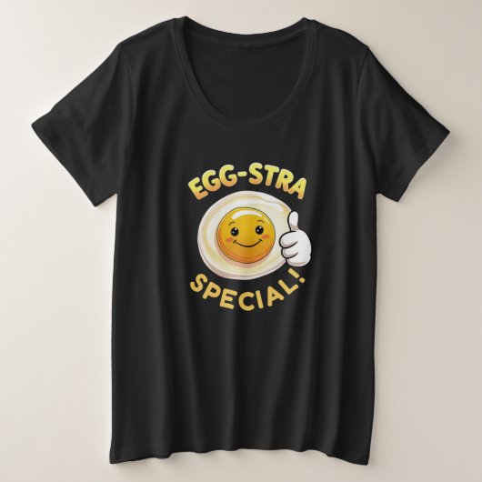 🥚 Extra Speciaal Ei – Grappig Cute Ei Woordspelin Grote Maat T-shirt (Design voorkant)