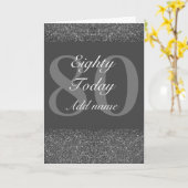 Extra speciale persoonlijke verjaardagskaart 80ste kaart (Gele Bloem)