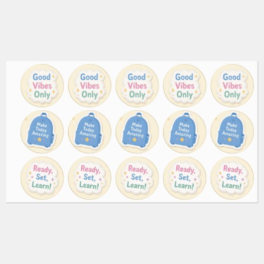 Extra speciale terug-naar-schoolstickers  labels (Vel)
