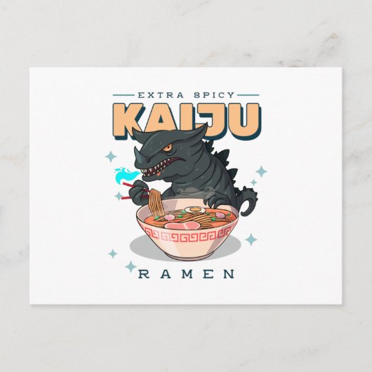 Extra Spicy - Kaiju Ramen - Ramen Fans Briefkaart (Voorkant)
