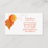 Extra stijlvolle rode papierlantaarns visitekaartje (Achterkant)