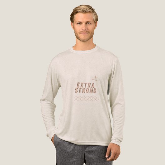 Extra Strong – Built Different Tri-Blend Shirt (Voorkant)