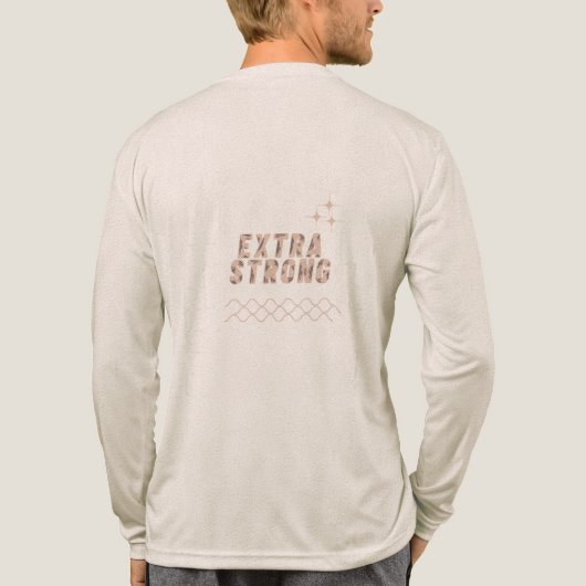 Extra Strong – Built Different Tri-Blend Shirt (Achterkant volledig)