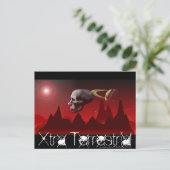Extra Terrestria, extra Terrestrial, schilderij is Briefkaart (Staand voorkant)