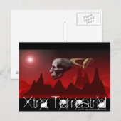 Extra Terrestria, extra Terrestrial, schilderij is Briefkaart (Voorkant / Achterkant)