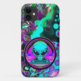 Extra Terrestrial Alien Vliegen Een UFO Case-Mate iPhone Case