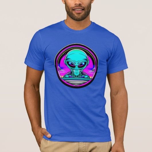 Extra Terrestrial Alien Vliegen Een UFO T-shirt (Voorkant)
