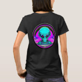 Extra Terrestrial Alien Vliegen Een UFO T-shirt (Achterkant)