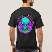 Extra Terrestrial Alien Vliegen Een UFO T-shirt (Achterkant)