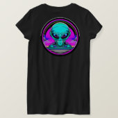 Extra Terrestrial Alien Vliegen Een UFO T-shirt (Design achterkant)
