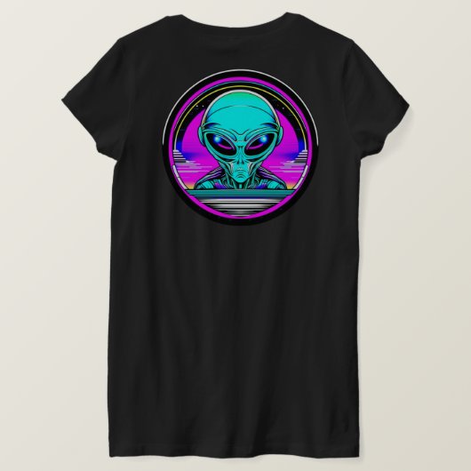 Extra Terrestrial Alien Vliegen Een UFO T-shirt (Design achterkant)