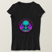 Extra Terrestrial Alien Vliegen Een UFO T-shirt (Design voorkant)