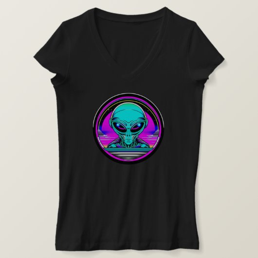Extra Terrestrial Alien Vliegen Een UFO T-shirt (Design voorkant)