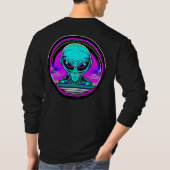 Extra Terrestrial Alien Vliegen Een UFO T-shirt (Achterkant)