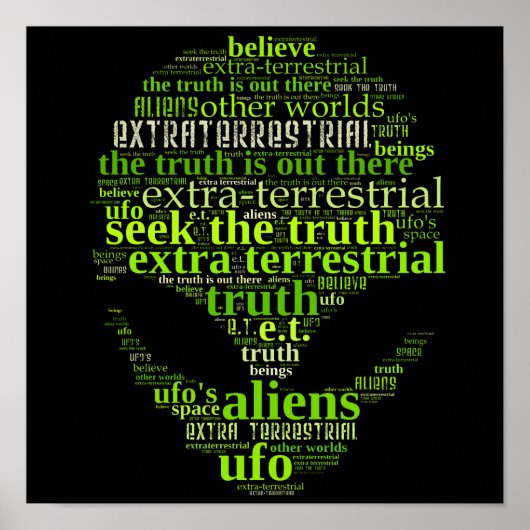 Extra terrestrische zoektocht naar de waarheid poster (Voorkant)