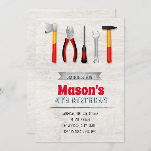 Extra uitnodiging op verjaardag (Voorkant / Achterkant)