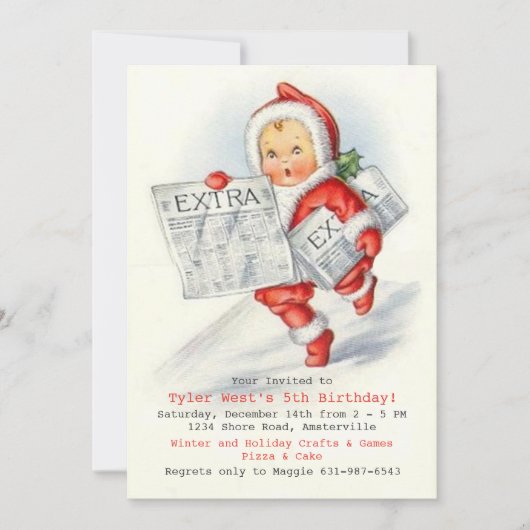 Extra uitnodiging tot vrijdag buiten de feestdag (Voorkant)