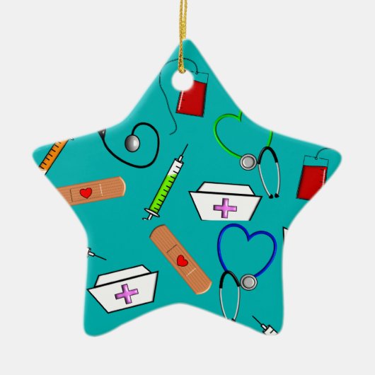 Extra verpleegmiddelen keramisch ornament (Voorkant)