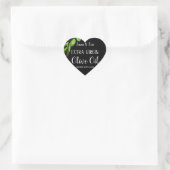 Extra Vierge Olijfolie Elegante Moderne Bruiloft Hart Sticker (Tas)