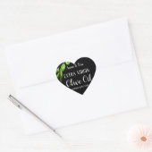 Extra Vierge Olijfolie Elegante Moderne Bruiloft Hart Sticker (Envelop)