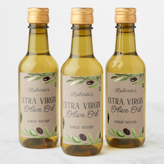 Extra vierge olijfolie Fles Product Etiket (Flessen)