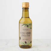 Extra vierge olijfolie Fles Product Etiket (Voorkant)