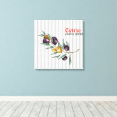 Extra Virgin Levendig Olijftak Mediterraan Canvas Afdruk (Insitu (Houten vloer))