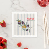 Extra Virgin Levendig Olijftak Mediterraan Servet (Insitu)