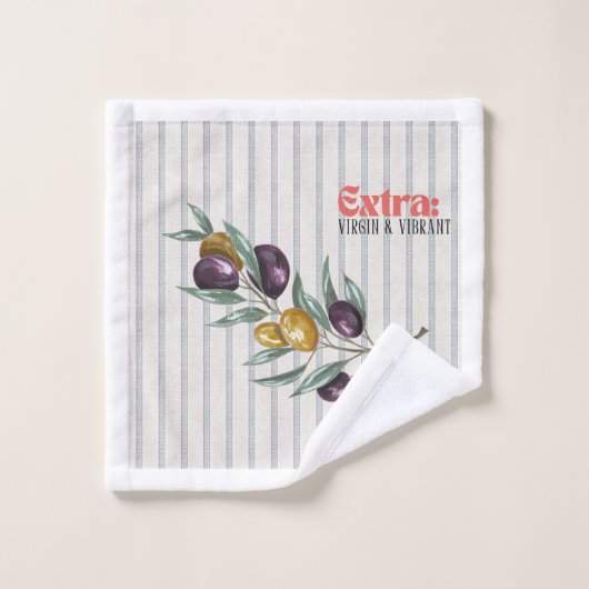 Extra Virgin Levendig Olijftak Mediterraan Washandje (Wasdoekje)